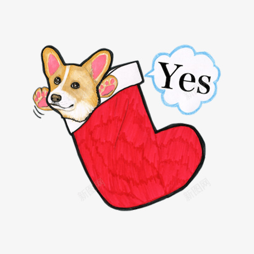 手绘柯基犬png免抠素材_88icon https://88icon.com T恤印花 儿童绘本 动物插画 卡通柯基狗 可爱 圣诞礼物 圣诞节 圣诞靴 宠物 手绘柯基犬 插画 贺卡
