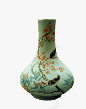 花瓶png免抠素材_88icon https://88icon.com 古典花瓶 大花瓶 花瓶 花鸟图