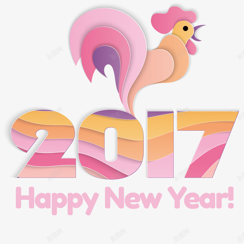 鸡年节日喜庆png免抠素材_88icon https://88icon.com 2017 公鸡 庆祝 新年 节日