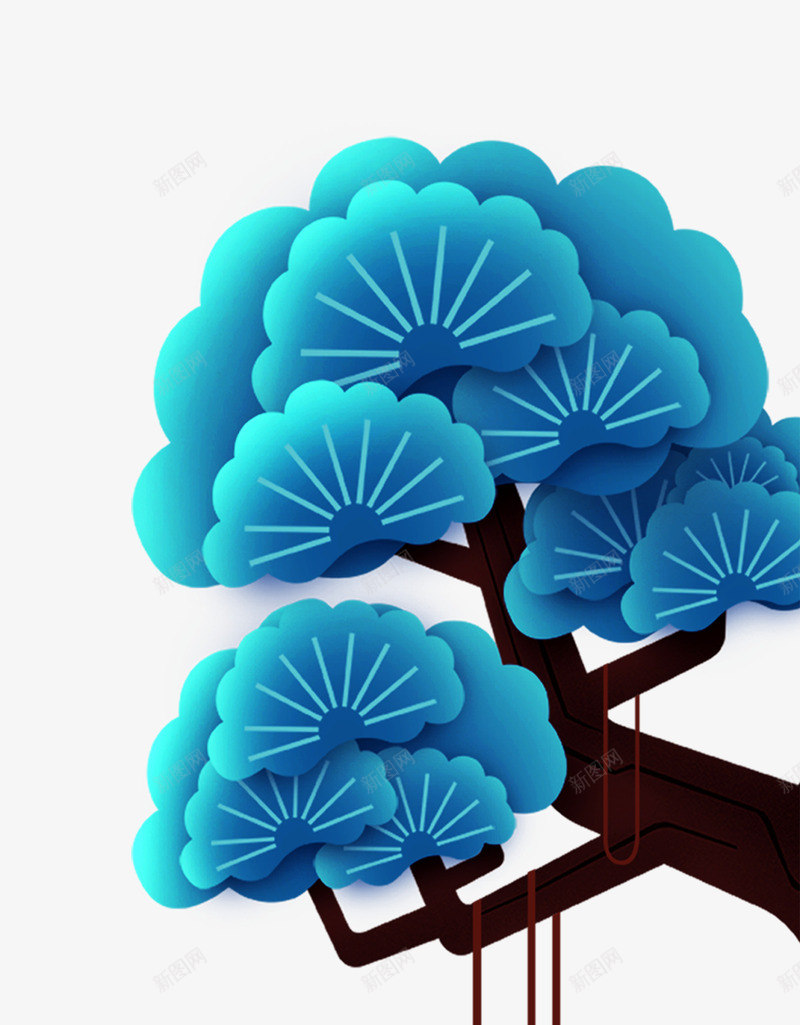 蓝色手绘卡通中秋节中国风树木psd免抠素材_88icon https://88icon.com 中国风 中秋节 卡通 手绘 树木 植物 蓝色 蓝色手绘卡通中秋节中国风树木