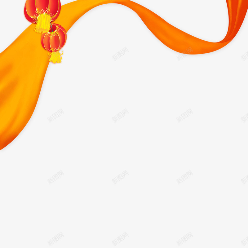 黄色圆弧彩带png免抠素材_88icon https://88icon.com 反光 圆弧 庆祝 彩带 渐变 灯笼 红色 纹理 黄色