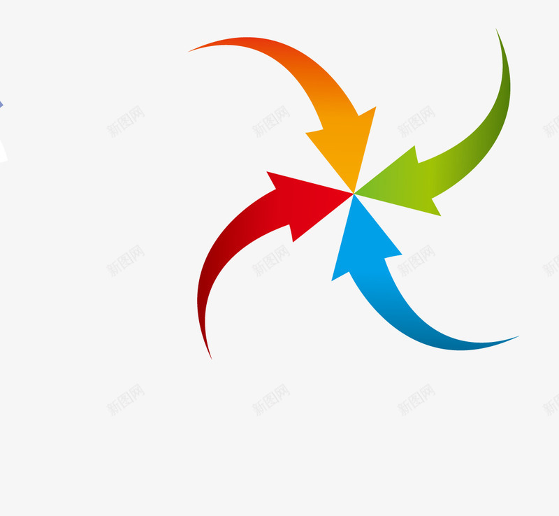 旋转彩色箭头png免抠素材_88icon https://88icon.com 彩色箭头 手绘箭头 旋转箭头 箭头 箭头素材