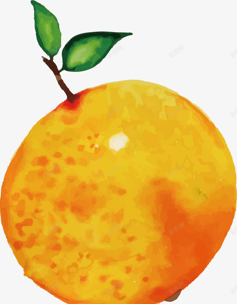 手绘的橙子矢量图ai免抠素材_88icon https://88icon.com 卡通手绘 圆形 橙子 橙色 水果 酸甜 矢量图
