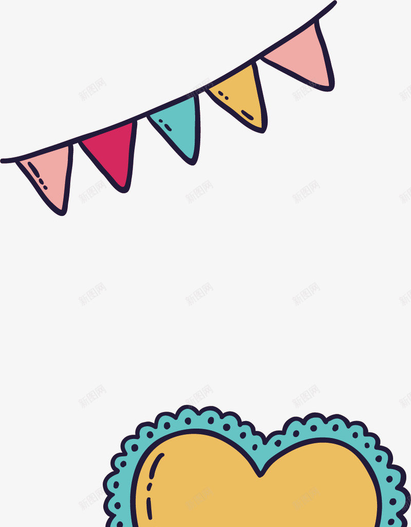 创意水彩爱心矢量图ai免抠素材_88icon https://88icon.com 卡通水彩 底纹 彩旗 彩色 桃心 爱心 装饰 矢量图