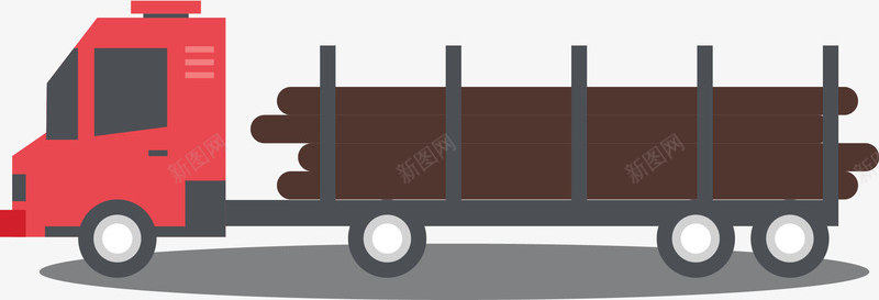 伐木矢量图ai免抠素材_88icon https://88icon.com 伐木工 卡车 大树 木工师傅 橙色 矢量图 绿色