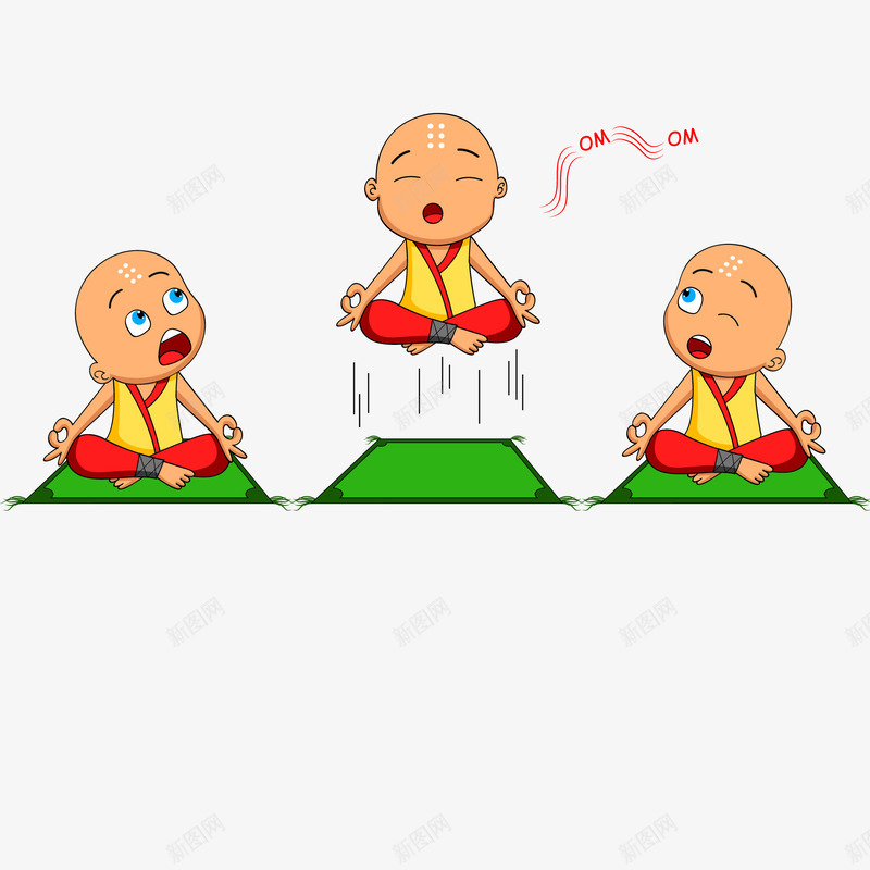 卡通练武功的和尚人物矢量图ai免抠素材_88icon https://88icon.com 人物设计 卡通 和尚 彩绘 彩色 手绘 练武功 矢量图