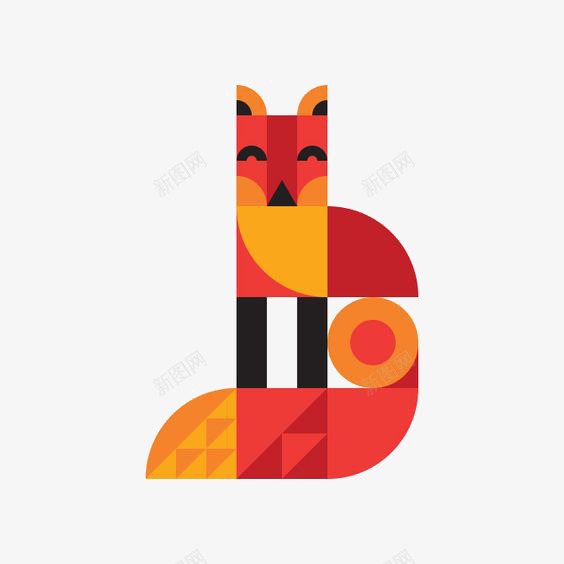 几何狐狸png免抠素材_88icon https://88icon.com 几何 几何图形狐狸 动物 卡通 手绘 插画 橙色 狐狸