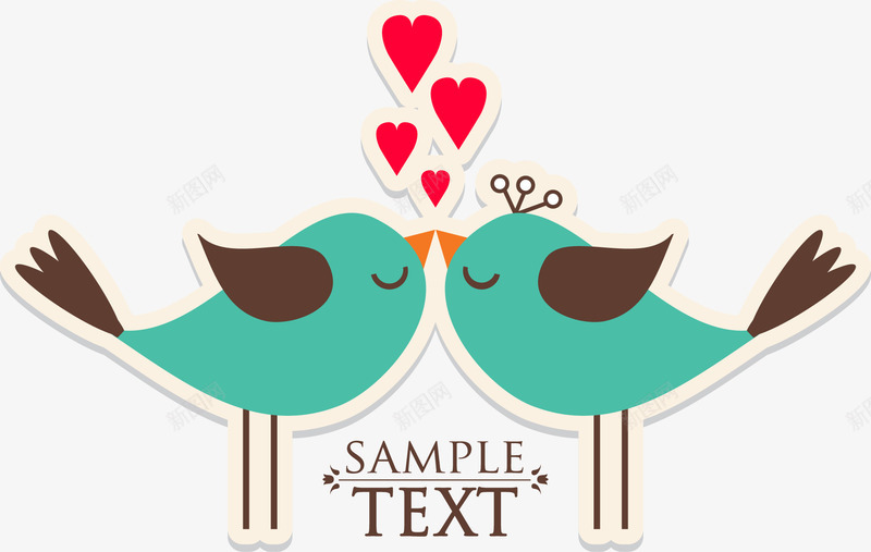 七夕情人节爱情鸟矢量图ai免抠素材_88icon https://88icon.com 婚庆 婚礼 情人节 爱心 爱情 爱情鸟 爱意 红心 红桃心 红色 矢量图