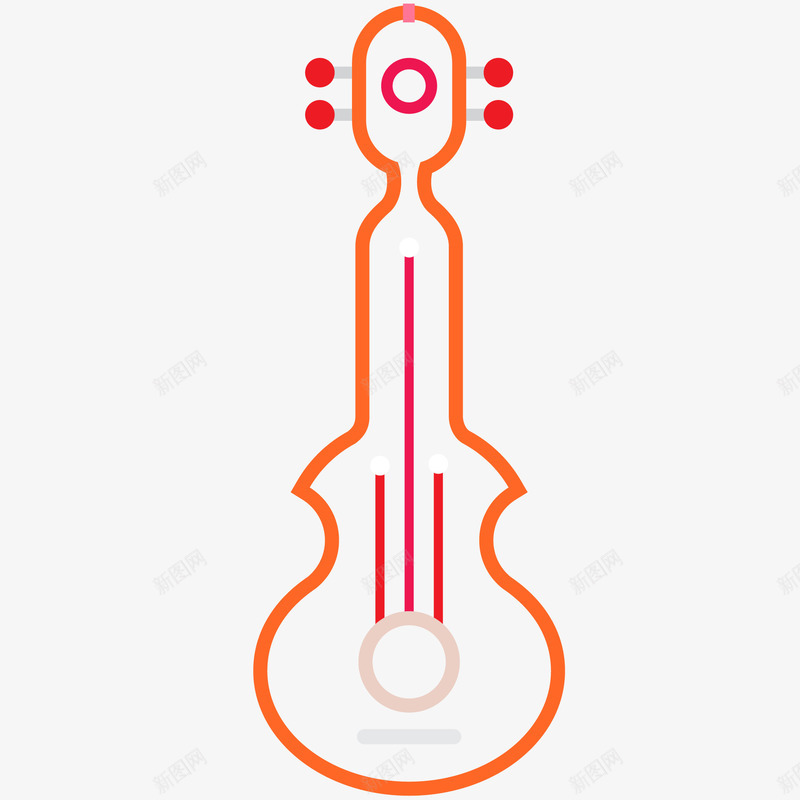 橙色小提琴卡通插画矢量图ai免抠素材_88icon https://88icon.com 乐器 小提琴 小提琴轮廓 橙色小提琴卡通插画 矢量小提琴 艺术 矢量图