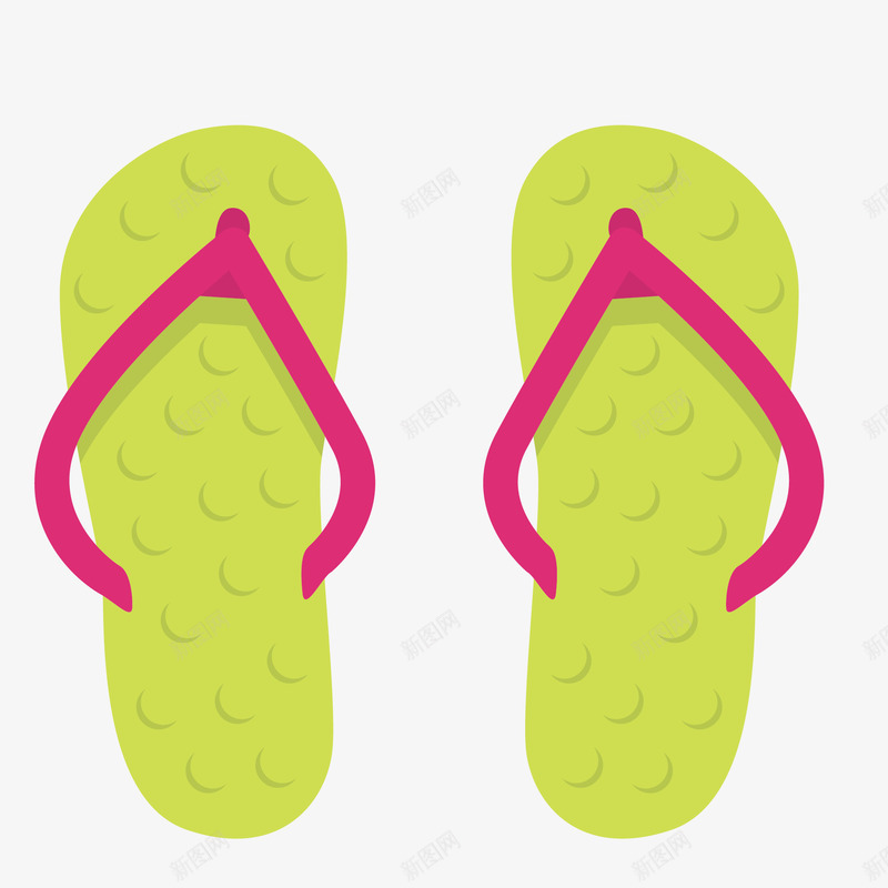 沙滩拖鞋矢量图eps免抠素材_88icon https://88icon.com 扁平 沙滩拖鞋 生活用品 矢量图