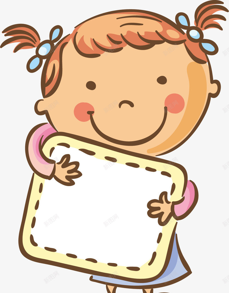 拿着画板的可爱女孩矢量图ai免抠素材_88icon https://88icon.com 可爱 女孩 小朋友 画板 画画 红脸蛋 羊角辫 矢量图