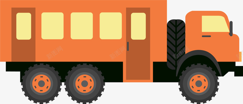 橙色卡通车辆png免抠素材_88icon https://88icon.com 卡通 工程车 橙色 汽车 装饰图案 货车 车辆