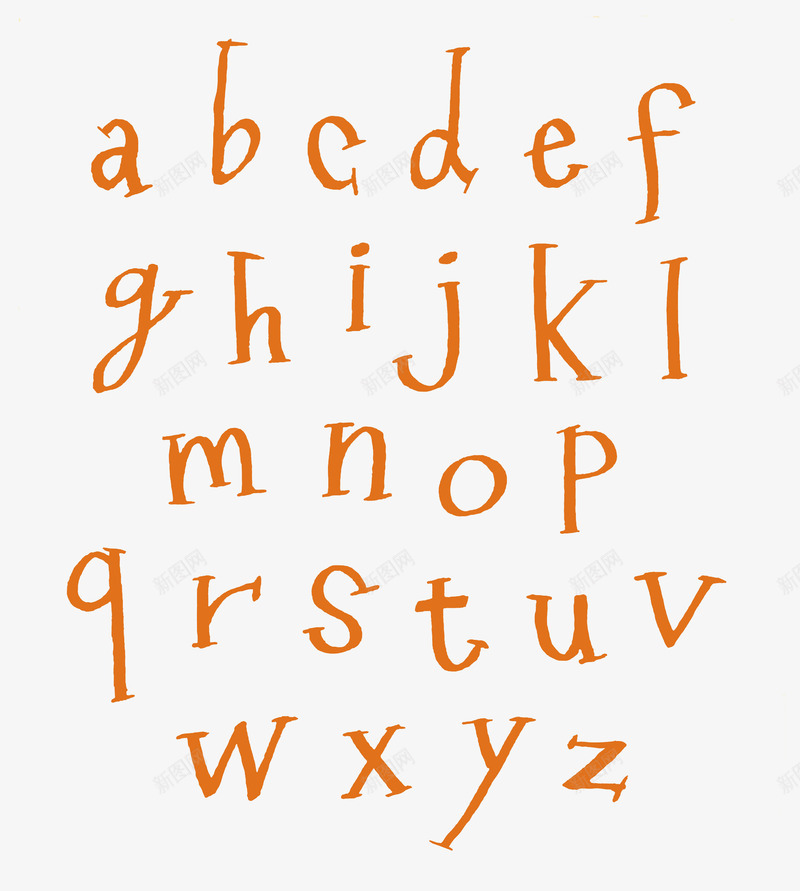26英文字母艺术字png免抠素材_88icon https://88icon.com 26英文字母 卡通 商务 手绘 橙色 简约 艺术字