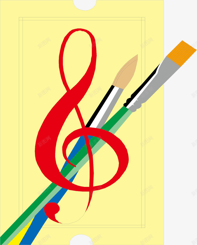 音乐符号片矢量图eps免抠素材_88icon https://88icon.com 创意素材 刷子 绘画 矢量图