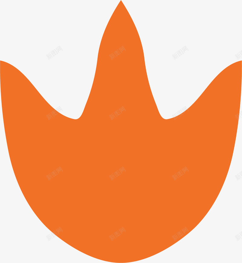 橙色脚印png免抠素材_88icon https://88icon.com 恐龙 恐龙爪印 恐龙脚印 橙色 爪子 脚印