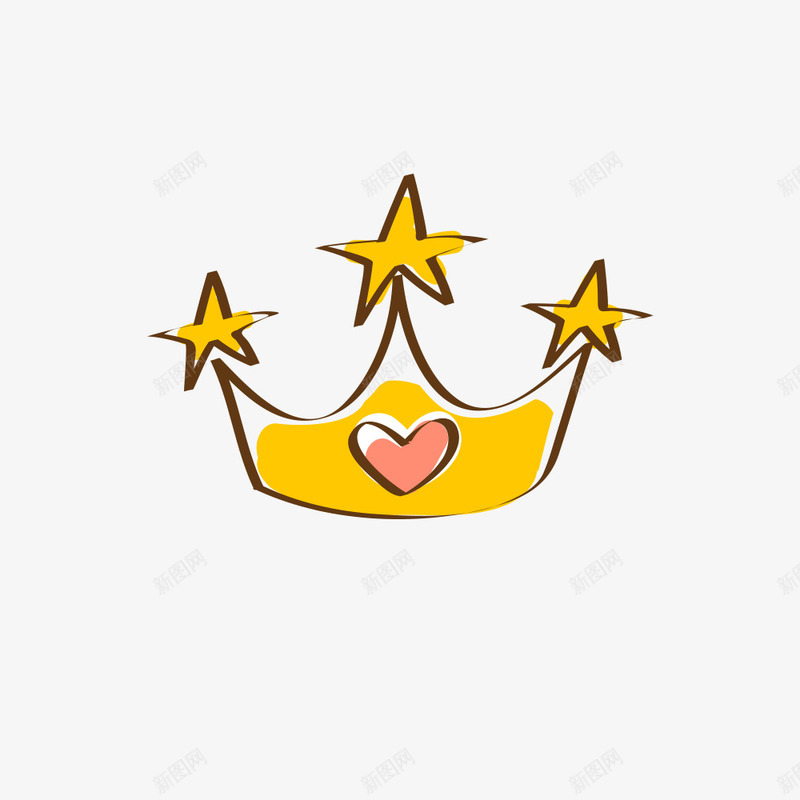 卡通皇冠png免抠素材_88icon https://88icon.com 卡通 帽子 手绘 皇冠