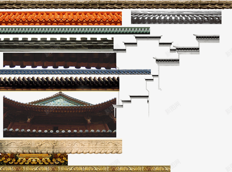 各种古建筑屋檐png免抠素材_88icon https://88icon.com 古代屋檐 古代建筑 屋檐 建筑