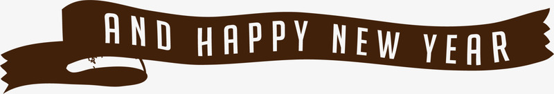 咖啡色新年绸带png免抠素材_88icon https://88icon.com 咖啡色绸带 新年快乐 标签横幅 简约丝带 缎带 艺术字