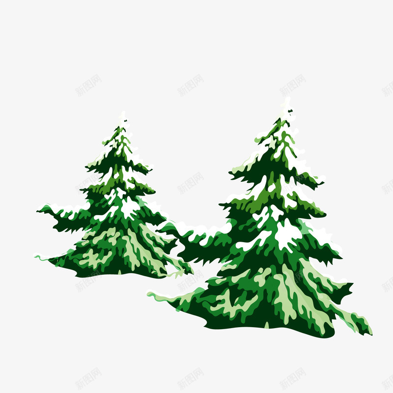 圣诞树png免抠素材_88icon https://88icon.com 卡通树木图片 圣诞树 手绘树木 树