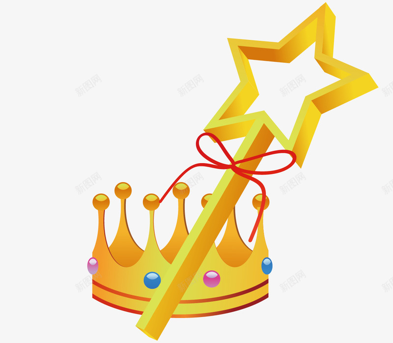 皇冠和皇仗png免抠素材_88icon https://88icon.com 皇仗 皇冠 魔法棒