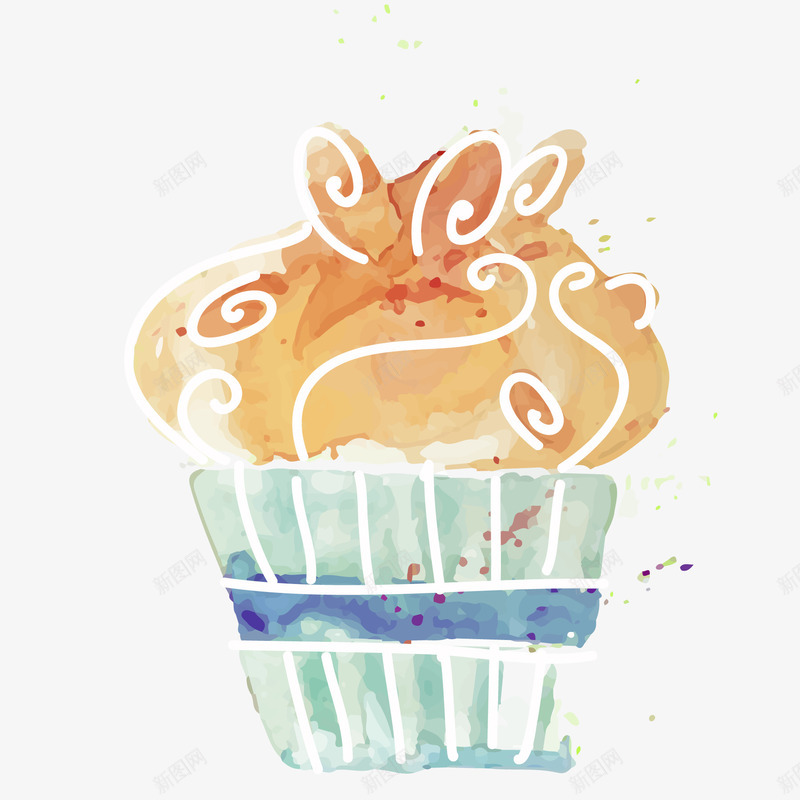卡通水彩手绘蛋糕矢量图ai免抠素材_88icon https://88icon.com 彩绘 手绘 水彩 烘培 美食 蛋糕 食物 矢量图