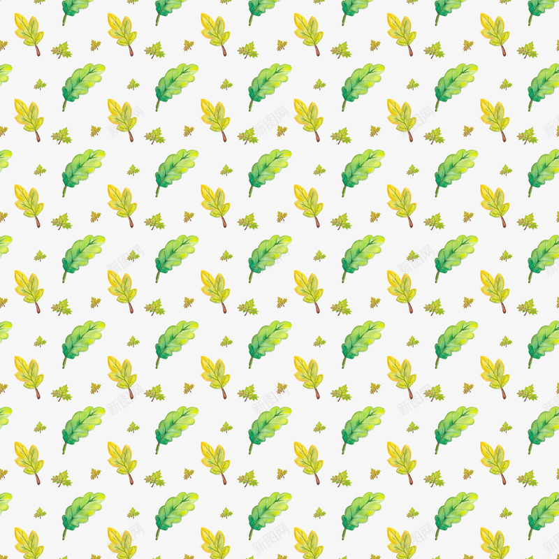 彩绘绿色叶子背景png免抠素材_88icon https://88icon.com 卡通植物 小清新 树叶 绿色叶子 背景装饰