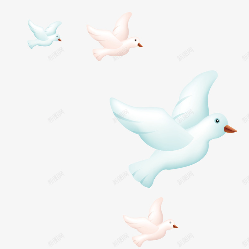 飞翔的鸽子矢量图ai免抠素材_88icon https://88icon.com 动物 飞翔 鸽子 矢量图