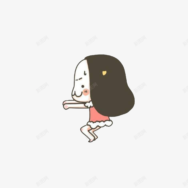 卡通深蹲练习的女孩png免抠素材_88icon https://88icon.com 减肥塑形 卡通女孩 深蹲练习 练习翘臀