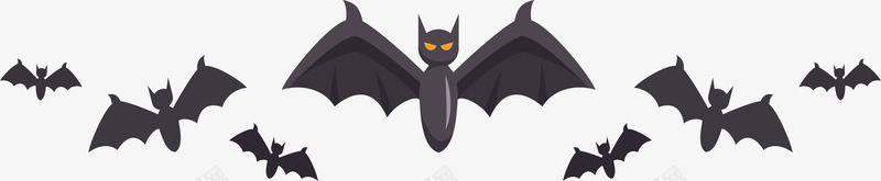 黑色蝙蝠横幅矢量图ai免抠素材_88icon https://88icon.com 万圣节 万圣节蝙蝠 矢量png 蝙蝠 蝙蝠群 黑色蝙蝠 矢量图