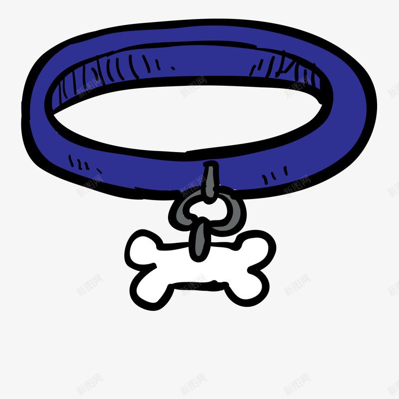 卡通手绘小狗项圈矢量图ai免抠素材_88icon https://88icon.com 卡通 宠物狗 小狗 彩绘 手绘 项圈 矢量图