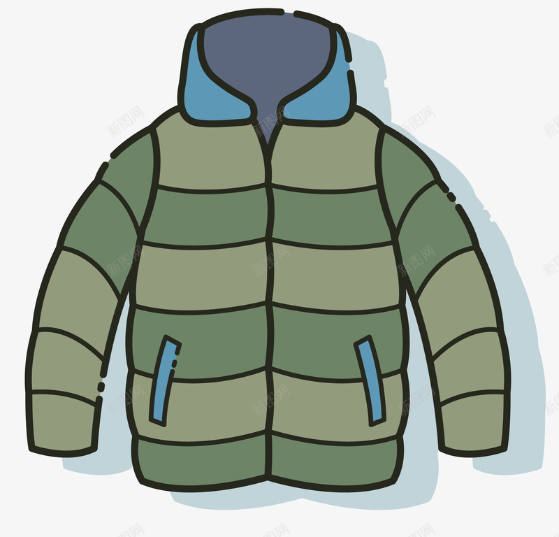 条纹卡通羽绒服png免抠素材_88icon https://88icon.com 卡通羽绒服 卡通风格 条纹 矢量羽绒服 羽绒服