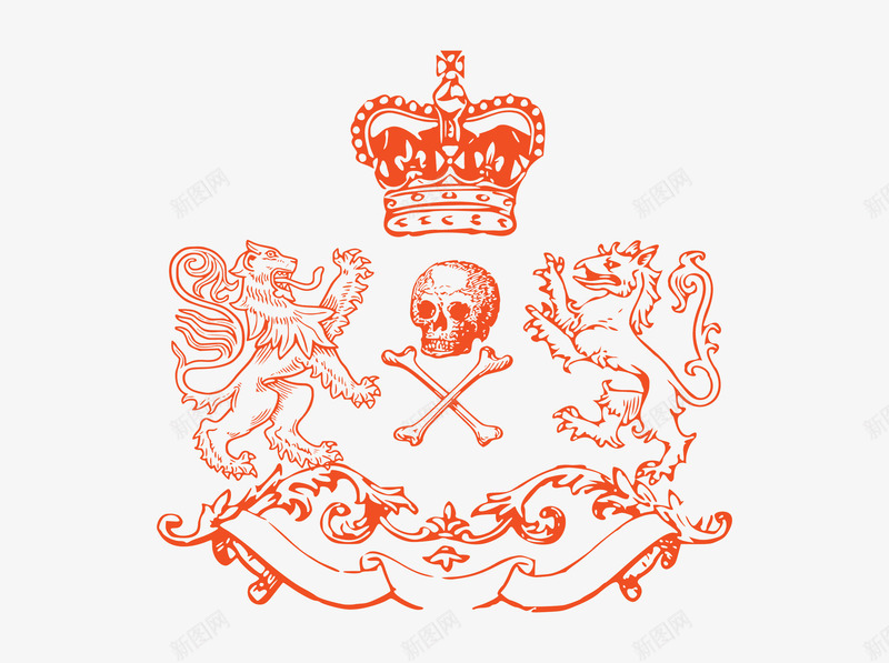 皇冠和徽章png免抠素材_88icon https://88icon.com 徽章 皇冠 骷髅头