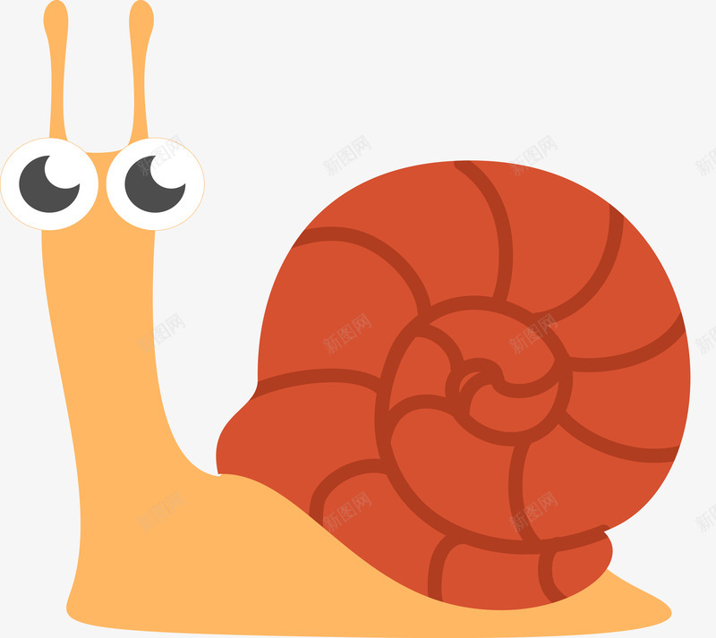 橙色卡通蜗牛装饰图案png免抠素材_88icon https://88icon.com 免抠PNG 卡通 橙色 蜗牛 装饰图案