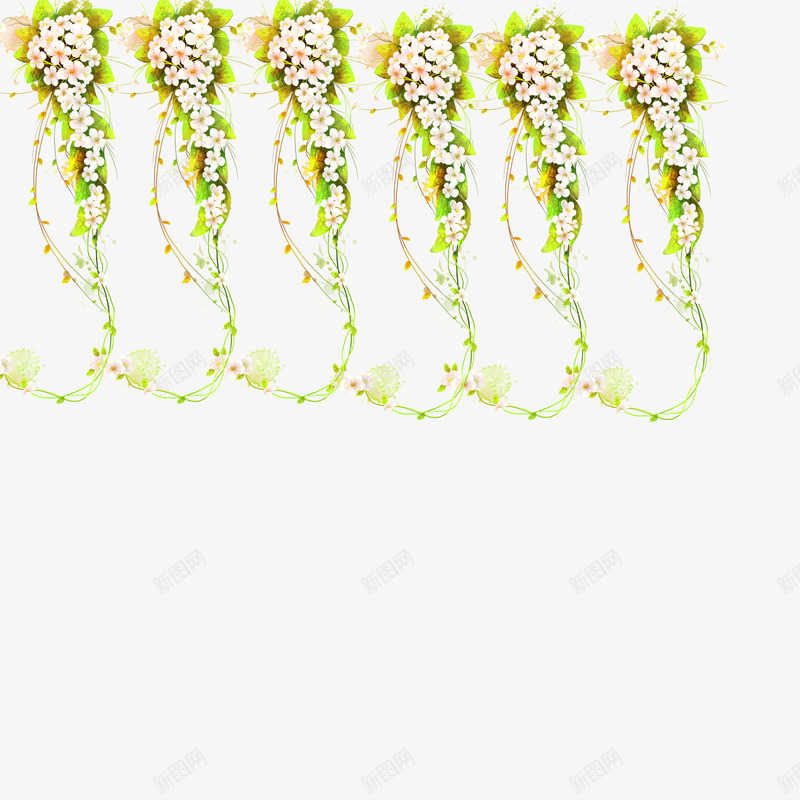 浪漫粉色花藤psd免抠素材_88icon https://88icon.com 垂花 婚礼宣传 浪漫 田园风 粉色 粉色花藤 藤蔓