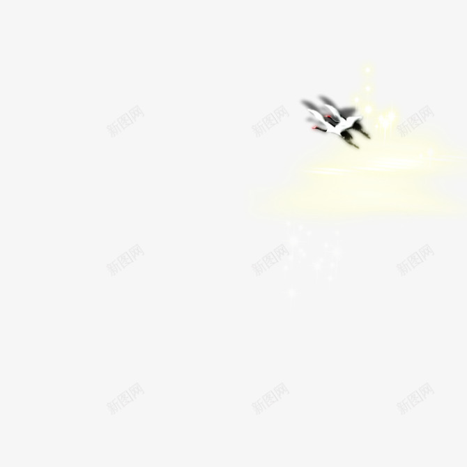 丹顶鹤飞翔png免抠素材_88icon https://88icon.com 丹顶鹤 发光 飞翔