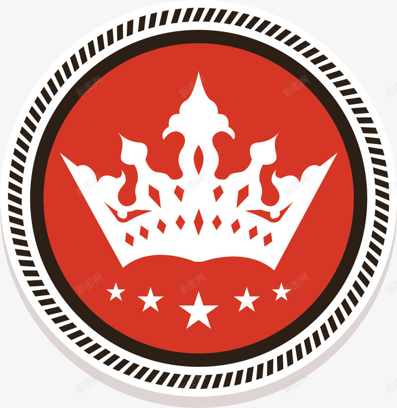 圆形皇冠复古标签png免抠素材_88icon https://88icon.com 圆形 复古标签 皇冠 矢量图案 红色 贵族 餐饮