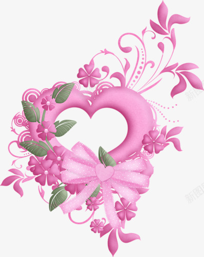 红色爱心装饰png免抠素材_88icon https://88icon.com 桃心 爱心 粉色 蝴蝶结