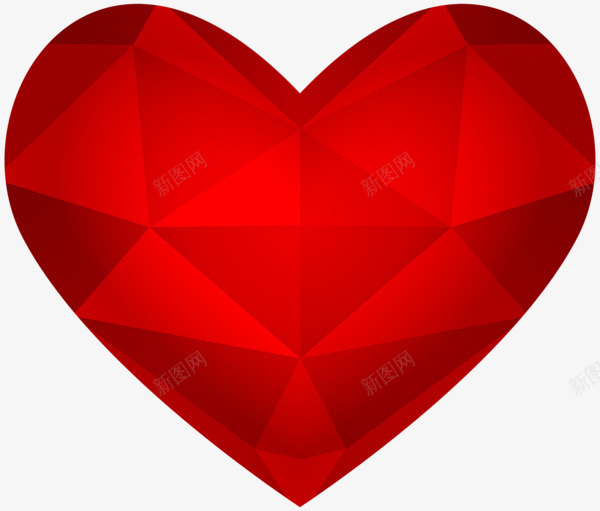 手绘带棱的红心png免抠素材_88icon https://88icon.com 桃心 爱心 立体 红心