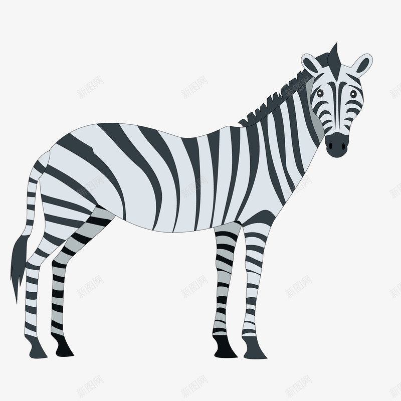 卡通可爱动物园的动物矢量图ai免抠素材_88icon https://88icon.com 动物 卡通 可爱 手绘 斑马 条纹 花纹 矢量图