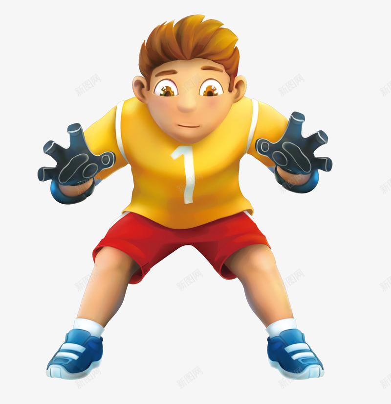 守门员矢量图ai免抠素材_88icon https://88icon.com png 卡通 守门员 小孩 矢量素材 矢量图