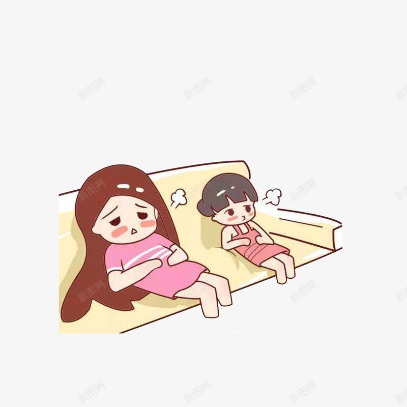 瘫在沙发上的姐妹png免抠素材_88icon https://88icon.com 卡通手绘 喘气的女孩 沙发上的人 瘫在沙发上的姐妹 瘫沙发上 葛优瘫卡通漫画人物 葛优躺