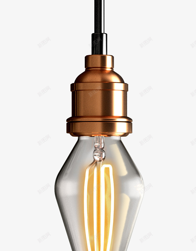 金属透明吊灯png免抠素材_88icon https://88icon.com 光芒 免抠 灯丝 灯泡 电器 透明 金属风