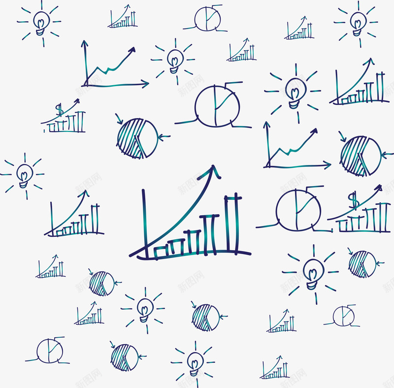手绘各种比例图背景png免抠素材_88icon https://88icon.com