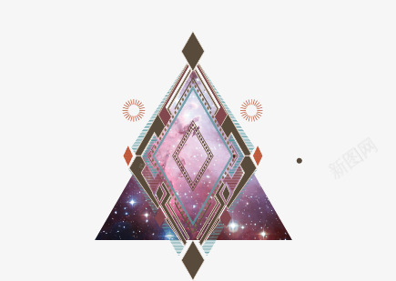 民族风几何菱形png免抠素材_88icon https://88icon.com 几何菱形 民族风 花纹