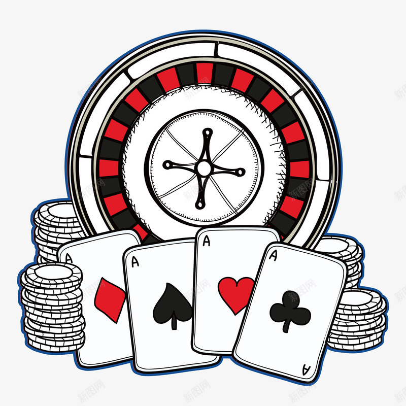 各种赌博手段png免抠素材_88icon https://88icon.com 手绘 矢量源文件素材 红点比大小 老千 赌桌
