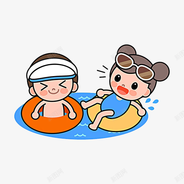 可爱的小孩png免抠素材_88icon https://88icon.com 卡通 可爱的 小孩 手绘 游泳 游泳人 游泳圈 简笔