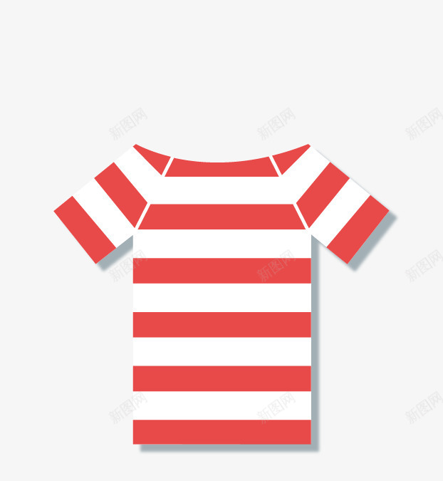 卡通红色条纹衫矢量图ai免抠素材_88icon https://88icon.com 卡通 服饰 条纹衫 矢量图