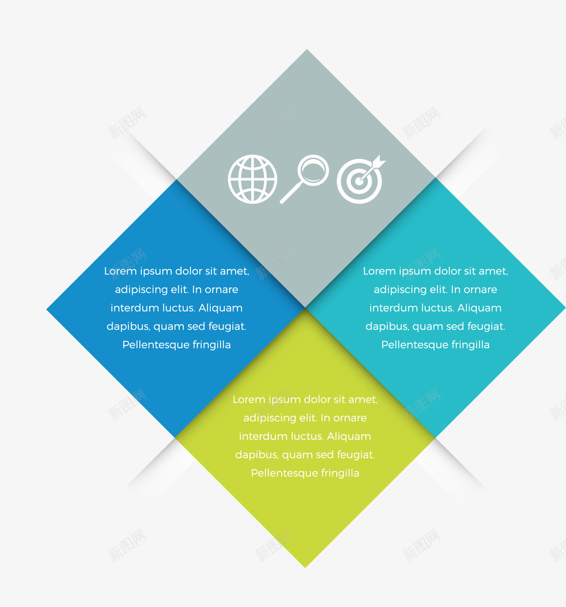 卡通菱形信息图表矢量图eps免抠素材_88icon https://88icon.com 信息图表素材 卡通信息图表 矢量信息图表 菱形信息图表 矢量图
