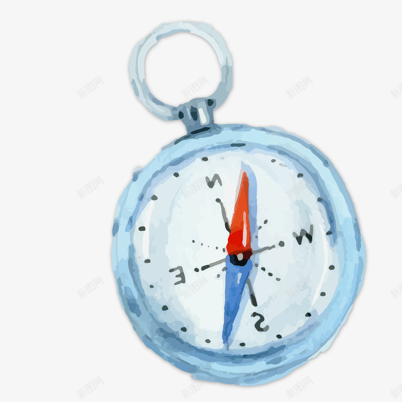 卡通手绘彩绘指南针矢量图ai免抠素材_88icon https://88icon.com 冒险 工具 彩绘 手绘 指南针 水彩 矢量图