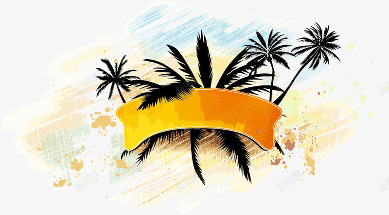 潮流夏季树木png免抠素材_88icon https://88icon.com 唯美 多色 清爽